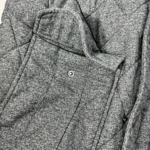 Banana Republic Quilted Puffer Vest Mens L Gray Textured Lined Outdoor Cabincore - Picture 5 of 12